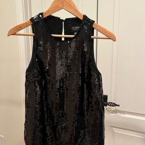 J. Crew Collections Black Sequin Women's Top